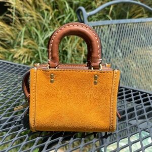 NWT Coach Suede Rogue Keychain (Papaya)